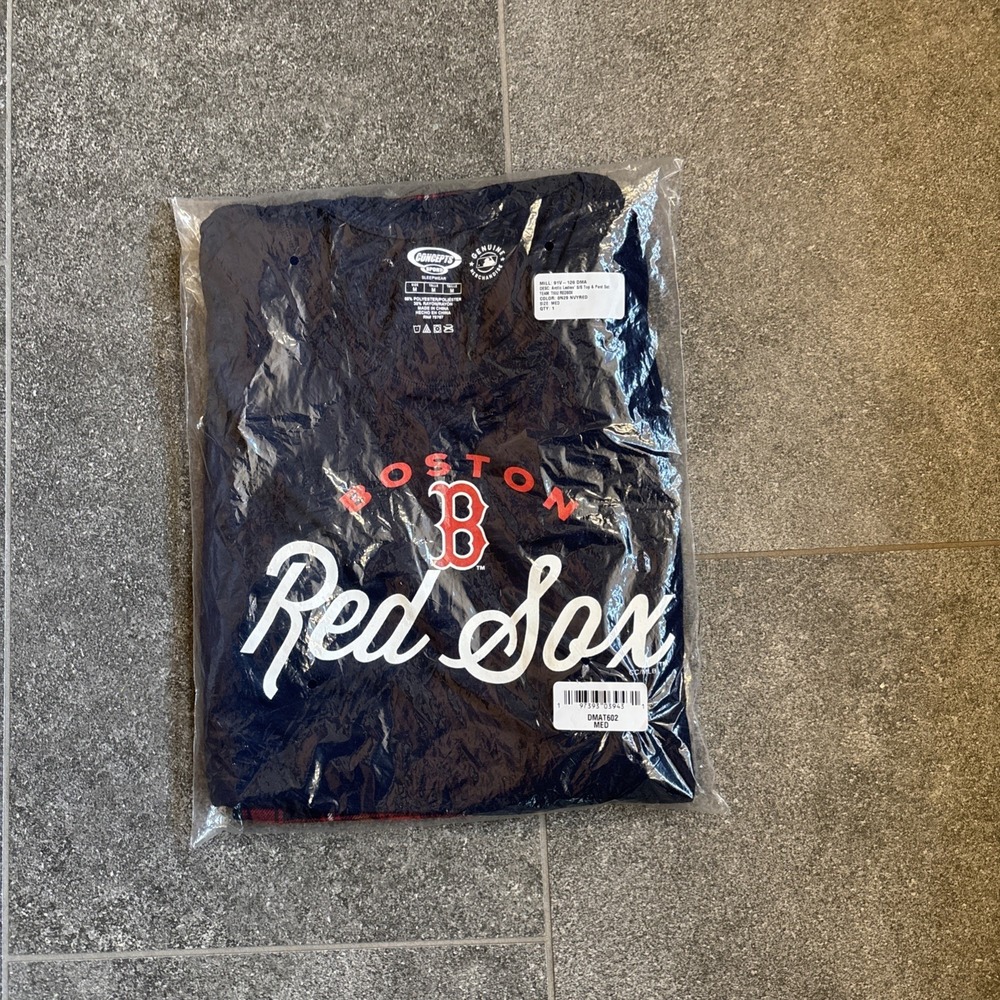 New Boston Red Sox PJ Set Pant Shirt And Top Sleep Light Size Medium 2PC Ladies